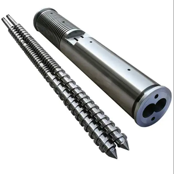 OEM Chống Ăn Mòn Thép Carbon Twin Vít Barrel Với Carbide Coating