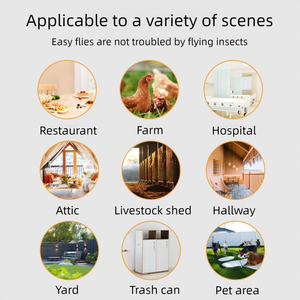 Familien-Vorteilspackung Klebefliegenbänder & Extra-Starker Ungiftiger Klebstoff für Ganzhausige Fliegenbekämpfung Innen/Außen - Product Image 6