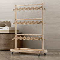 Porte-vêtements pour enfants avec étagère de rangement et tringle de suspension, organisateur de costumes, centre de rangement pour vêtements de bébé avec roulettes