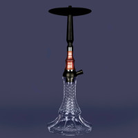 Narguilé Shisha Hukka Shesha en aluminium bon marché de qualité supérieure vente en gros Ensemble Chicha personnalisé avec lumière