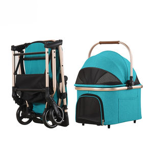 Kereta dorong hewan peliharaan, kereta dorong hewan peliharaan ukuran kecil, dapat dilipat, aluminium Aloi, empat roda, kereta perjalanan, diakui, penerbangan, kucing, pembawa hewan peliharaan lainnya - Product Image 6