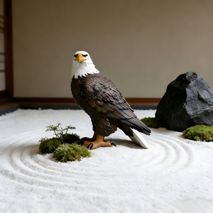Estatua de Jardín de Águila Calva Majestuosa - Escultura Realista de Ave Depredadora - Product Image 3