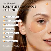 Masques Patchs Contour des Yeux Hydratants, Éclaircissants, Anti-Cernes et Anti-Rides au Collagène et Vitamine C, Marque Blanche