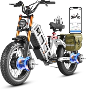 Bicicleta Eléctrica Híbrida eAhora Juliet Pro 2 con Llantas Anchas, Bicicleta Urbana Todoterreno para Desplazamientos con Portaequipajes Delantero y Trasero - Product Image 3