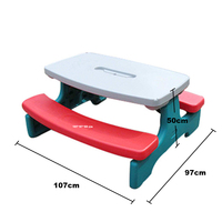 Feiqitoy Exporter Ensemble de bureau et de chaises ergonomiques pour enfants Table en plastique gris pour chambre et salon