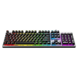 Teclado táctil mecánico con cable para juegos <span class=keywords><strong>HP</strong></span> K500y, original, de tamaño completo, con interfaz USB retroiluminada RGB, teclados metálicos - Product Image 1