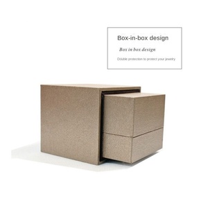<span class=keywords><strong>Portagioie</strong></span> in carta speciale di lusso di fascia alta, anello, collana, braccialetto pendente, oro, <span class=keywords><strong>argento</strong></span>, giada scatola di imballaggio per cassetto quadrato - Product Image 6