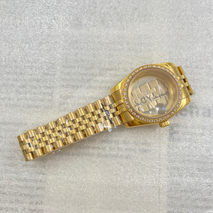 Boîtier de montre 36/39mm Diam-ond Bezel avec verre saphir et bracelet président en acier inoxydable pour mouvement NH35 NH36 - Product Image 4
