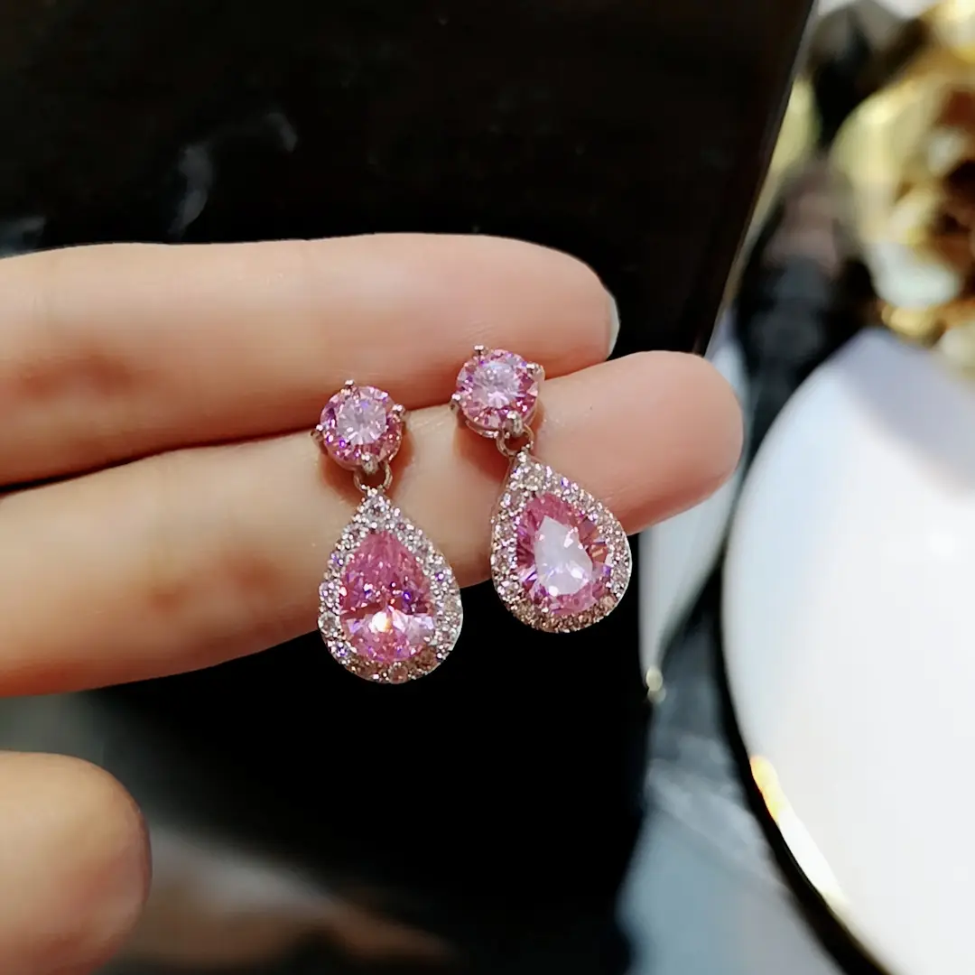 Elegant Jewelry KYED0118 Multicolor Color Zircon Earrings For Women