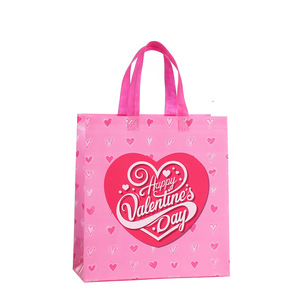 Nouvel emballage cadeau pour la Saint-Valentin, sac à main biodégradable non tissé avec logo imprimé à l'écran - Product Image 5