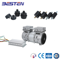 1HP 750W DC Compresseur d'air silencieux 8bar Piston 12V Moteur sans pompe à huile pour générateur d'oxygène médical 10L 15L