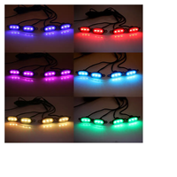 Precio de fábrica BRAD 36W Offroad LED Rejilla delantera Luz 4 Lámparas amarillas RGB Luz Flash Nueva condición 6000K Cubierta de humo incluida