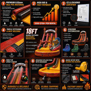 Toboggan <span class=keywords><strong>aquatique</strong></span> gonflable géant de 43 pieds avec deux pistes et piscine, équipement de <span class=keywords><strong>parc</strong></span> <span class=keywords><strong>aquatique</strong></span> commercial à vendre - Product Image 4