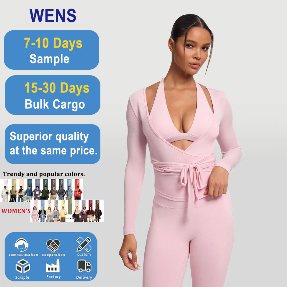 Quick Dry Activewear Long Sleeve Yoga Clothing Fitness Sports Top V-Neckline Ballet Wrap Yoga Tight Top 3 Pieces Plus Size Yoga
