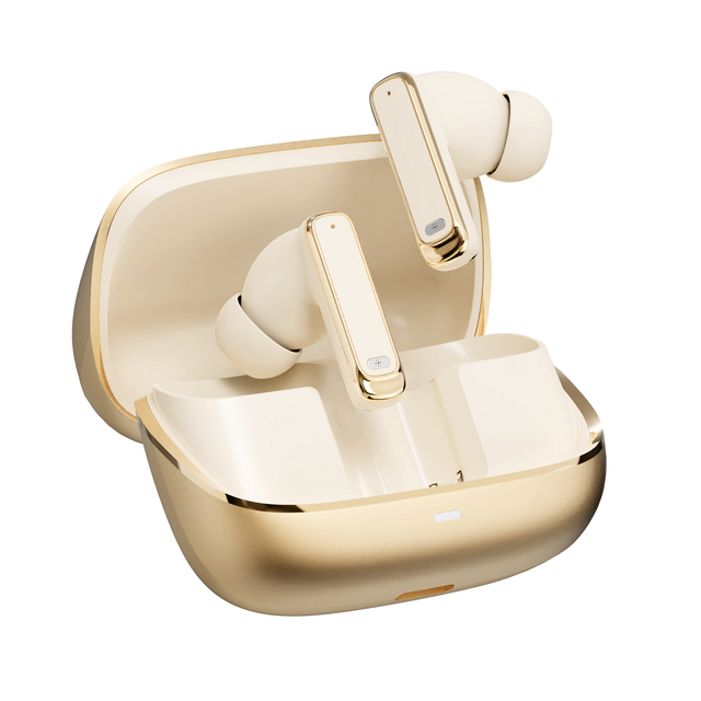 [Somostel Earphone]i770sc Luxury Electroplated Metal Finish TWS Earphones with Leather Pattern Texture Audifonos Manos Libres