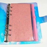 Nueva Carpeta de Archivos de PVC Transparente con Purpurina Color A6, Bolsa para Documentos, Bolsa con Cierre para Hojas Sueltas, Sobre de Plástico con Cremallera para Anillas
