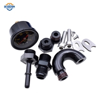 Kit de Riel de Combustible de Aluminio de Alto Flujo para Honda Serie K K20 K24 RSX Civic Si Integra EP3 con Manómetro, Riel de Inyección de Alta Resistencia