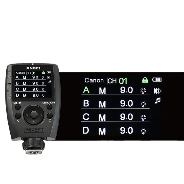 JINBEI TR-Q7IIS TTL HSS Wireless Flash Trigger Transmitter for Camera Flash Lights