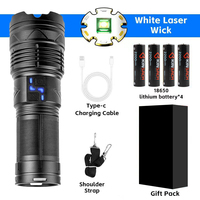 Linterna Súper Brillante KINSACH KS-G501 de Fábrica al por Mayor, de Aleación de Aluminio, con Carga Tipo-C, Enfoque Telescópico, 60w, con Lámparas LED Blancas