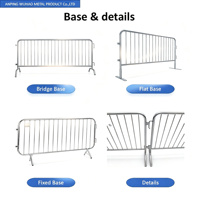 Barrière de contrôle des foules temporaire, portable, robuste, en métal, résistante à la corrosion, écologique, avec pieds amovibles