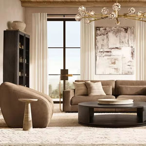 Moderno lujo vidrio gabinete sala de estar muebles sólidos con chapas de roble gabinete de madera aparadores - Product Image 1