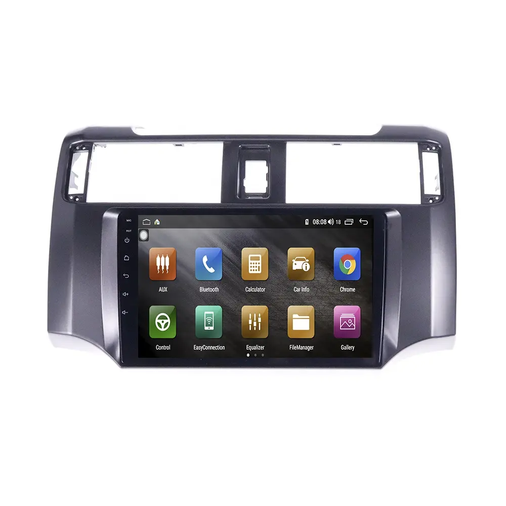 Pemutar Multimedia Mobil Android 10, Navigasi GPS Radio Mobil Navigasi GPS untuk Toyota 4 RUNNER 2009-2019 2 Din 4G Net DSP RDS DVD dengan Bingkai