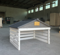 Abri de jardin moderne et simple en bois traité sous pression pour garage et usage extérieur, stockage de tracteurs et tondeuses