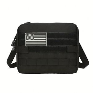 Factory Nylon Small Men's Belt Admin Tactical Bag <b>Water</b>-Proof EDC EMT Utility Gear <b>Pouch</b> with Zipper Closure Molle Admin Bag - Product Image 1