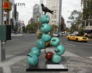 Escultura Moderna de <span class=keywords><strong>Cuervo</strong></span> y Libro en Bronce, Impresión Digital Personalizable, con Fundición para Decoración de Calles y Escuelas - Product Image 4