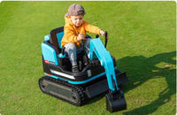 Voiture électrique pour enfants, excavatrice de grande taille 12V avec télécommande