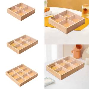 Diviseur de Desserts Classique Écologique pour la Maison, Multifonctionnel, Sans Danger pour les Aliments, Conservation Fraîcheur, Fruits Séchés, Bambou Durable, Rangement Moyen - Product Image 2