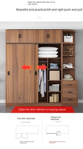 Armadio da Parete per Camera da Letto a Prezzo di Fabbrica, Design Multiuso Portatile, Larghezza 1. Armadio Guardaroba 4m con Cassetti e Ripiani - Product Image 4