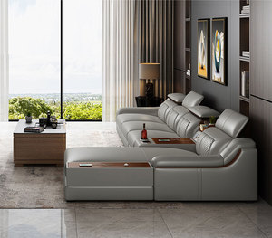 Juego de Sofás en Forma de L Multifuncional y Moderno, Muebles para Sala de Estar, Diseño Simple, Sofá Italiano de Alta Calidad, Sofá de Cuero para Sala de Estar - Product Image 5