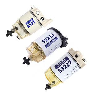 Filtro de Combustible con Separador de Agua S3213 S3227 R12T para Motor Diésel Marino con Base de Aluminio y Recipiente de Recolección de Agua - Product Image 1