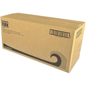 Fourchettes en plastique polypropylène noir de poids moyen Boardwalk, 1000 pièces/paquet, couverts jetables - Product Image 2