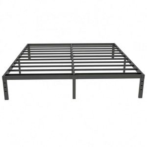 WEKIS Double Vintage Industrial Metal Steel Hostel Queen King Size <b>Platform</b> <b>Bed</b> <b>Frame</b> Base - Product Image 4