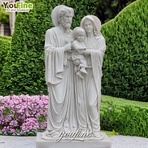 Estatua de Piedra de Mármol de la Sagrada Familia Católica para Jardín Exterior Religioso - Product Image 1