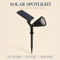 Projecteur Solaire Extérieur pour Projets de Paysagisme de Complexes Hôteliers IP65 Réglable sur Piquet OEM ODM Direct Usine Zhongshan