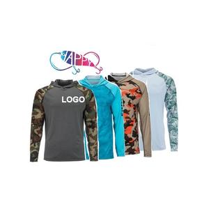 25 Farben Auf Lager Männer Langarm Sonnenschutz Uv Upf 50 T-Shirts Schnellt rocknende Kühlung Mesh Seiten Tarnung Angel hemden - Product Image 1