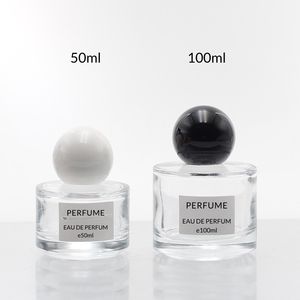 Bouteille de parfum en verre courte cylindrique de 50ml 100ml atomiseur rechargeable clair avec pulvérisateur d'argent - Product Image 4