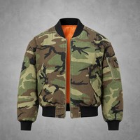 Blouson Bomber Camouflage Personnalisé Premium pour Hommes, en Toile de Canard Épaisse, Coupe-Vent, Manteau d'Extérieur, Fabricant, Vente en Gros, OEM