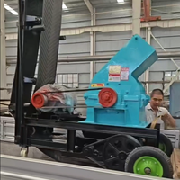 Concasseur à marteaux portable PC200x300 pour pierre calcaire et briques, mini-machine de concassage fin, alimenté par moteur électrique 5,5 kW
