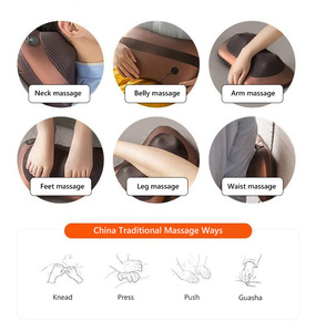 Almohada de masaje Shiatsu eléctrica para el cuello y la espalda, cojín de calor para el hogar y el coche, envío directo de fábrica - Product Image 5