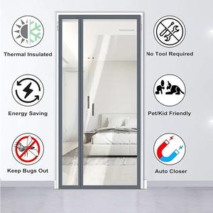 Cortina de Aire Acondicionado Moderna, Transparente, Impermeable, Magnética y Personalizable, Resistente a <span class=keywords><strong>Insectos</strong></span>, <span class=keywords><strong>para</strong></span> Sala de Estar y Exteriores - Product Image 4