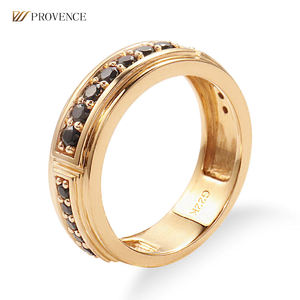 Ювелирные изделия, оптовая продажа, обручальное кольцо в стиле хип-хоп на заказ, желтое кольцо из натурального золота 22 К, черное кольцо из муассанита, ювелирные изделия для мужчин - Product Image 1