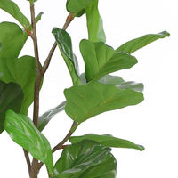 OH ARTS Factory Plantes artificielles en plastique, Ficus lyrata en pot, Faux Ficus en pot, Décoration extérieure, Type palmier pour la maison