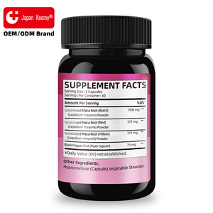 Cápsulas de Raíz de Maca 2250MG con Logotipo Personalizado para Mujeres, Soporte Extra Fuerte para la Energía y el Equilibrio Hormonal, Suplemento de Raíz de Maca para Mujeres - Product Image 2