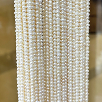 Perles de millet en perles d'eau douce naturelles de 3,5-4 mm, semi-finies, pour mini-chaîne fine, fil de riz, DIY, chaîne claviculaire, anneau