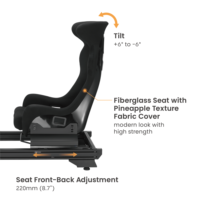 LRS16-BS04 Soporte Ajustable de Aluminio para Simulador de Carreras, Estructura de Simulación para PC F1 G29, Configuración para Juegos de Carreras