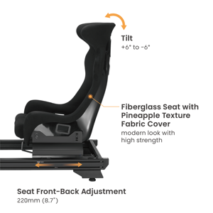 LRS16-BS04 có thể điều chỉnh Sim đua buồng lái đua đứng Nhôm Xe lái xe mô phỏng khung Sim Rig cho PC F1 G29 thiết lập trò chơi đua xe - Product Image 4